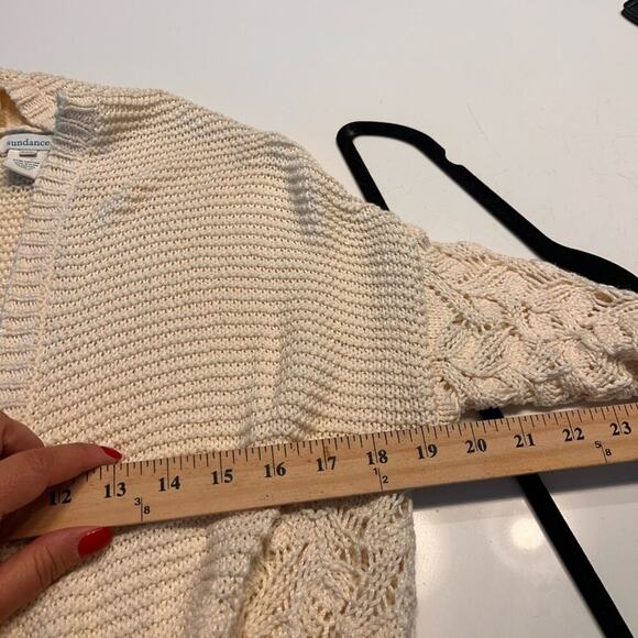 Sundance Cream Open Knit Ingrid Cardigan Sweater XSP - Picture 7 of 9